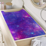 Purple Stardust Cloud Galaxy Space Print Changing Pad Cover