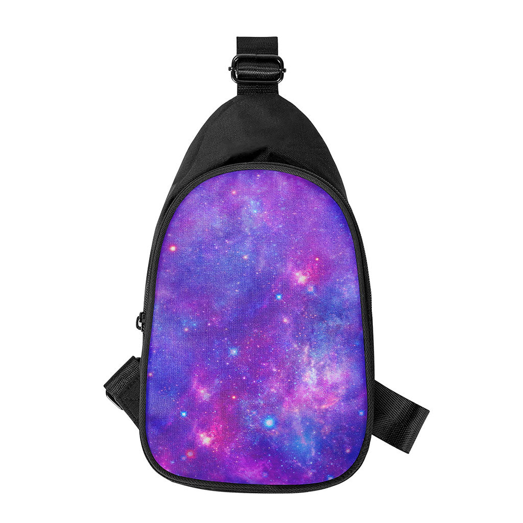 Purple Stardust Cloud Galaxy Space Print Chest Bag