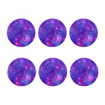 Purple Stardust Cloud Galaxy Space Print Coaster Set