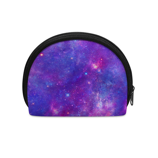 Purple Stardust Cloud Galaxy Space Print Coin Purse