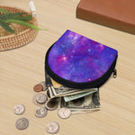 Purple Stardust Cloud Galaxy Space Print Coin Purse