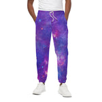Purple Stardust Cloud Galaxy Space Print Cotton Pants