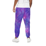 Purple Stardust Cloud Galaxy Space Print Cotton Pants