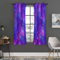 Purple Stardust Cloud Galaxy Space Print Grommet Curtain Panels
