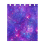 Purple Stardust Cloud Galaxy Space Print Curtain