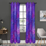 Purple Stardust Cloud Galaxy Space Print Curtain
