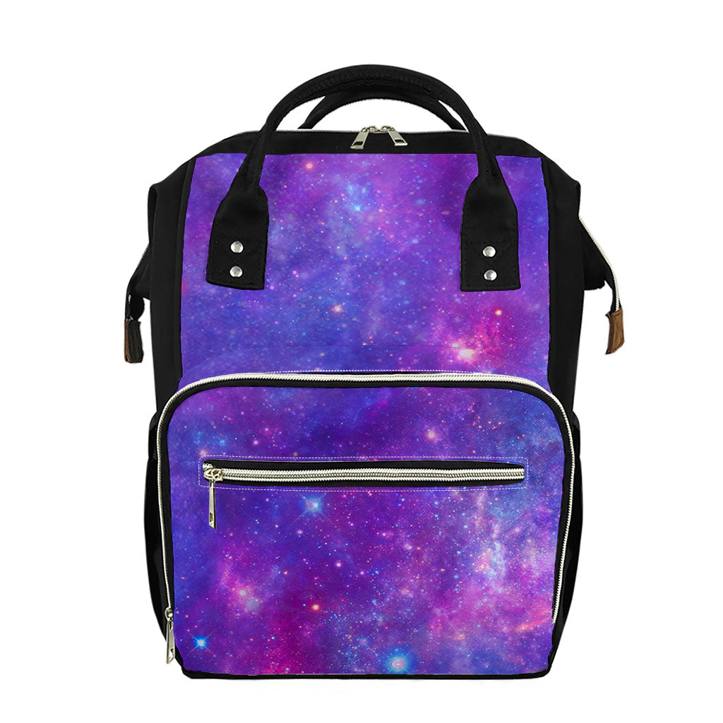 Purple Stardust Cloud Galaxy Space Print Diaper Bag