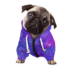 Purple Stardust Cloud Galaxy Space Print Dog Zip Up Hoodie