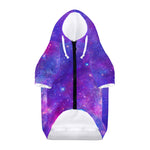 Purple Stardust Cloud Galaxy Space Print Dog Zip Up Hoodie