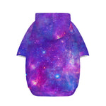 Purple Stardust Cloud Galaxy Space Print Dog Zip Up Hoodie