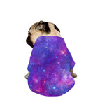 Purple Stardust Cloud Galaxy Space Print Dog Zip Up Jacket