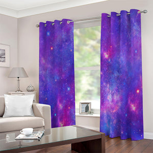 Purple Stardust Cloud Galaxy Space Print Extra Wide Grommet Curtains