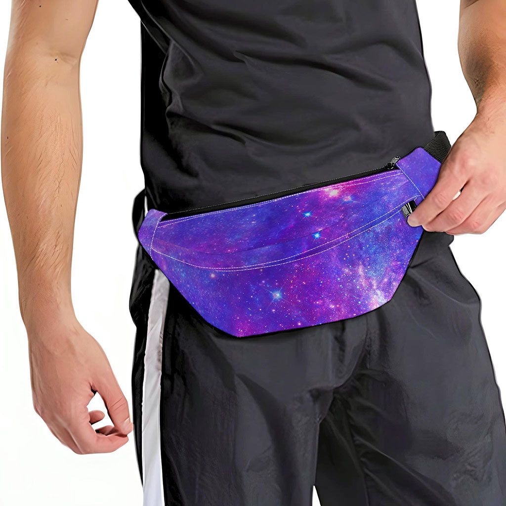 Purple Stardust Cloud Galaxy Space Print Fanny Pack
