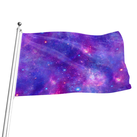 Purple Stardust Cloud Galaxy Space Print Flag