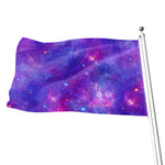 Purple Stardust Cloud Galaxy Space Print Flag