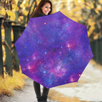 Purple Stardust Cloud Galaxy Space Print Foldable Umbrella