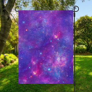 Purple Stardust Cloud Galaxy Space Print Garden Flag