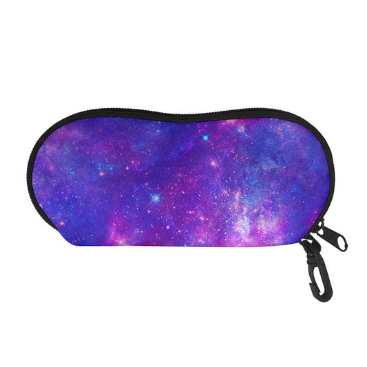 Purple Stardust Cloud Galaxy Space Print Glasses Case