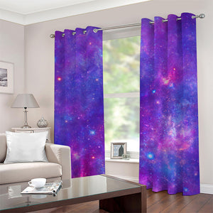 Purple Stardust Cloud Galaxy Space Print Grommet Curtains