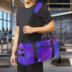 Purple Stardust Cloud Galaxy Space Print Gym Bag