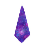 Purple Stardust Cloud Galaxy Space Print Hand Towel