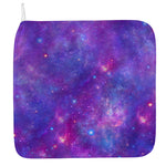 Purple Stardust Cloud Galaxy Space Print Hand Towel