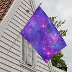 Purple Stardust Cloud Galaxy Space Print House Flag