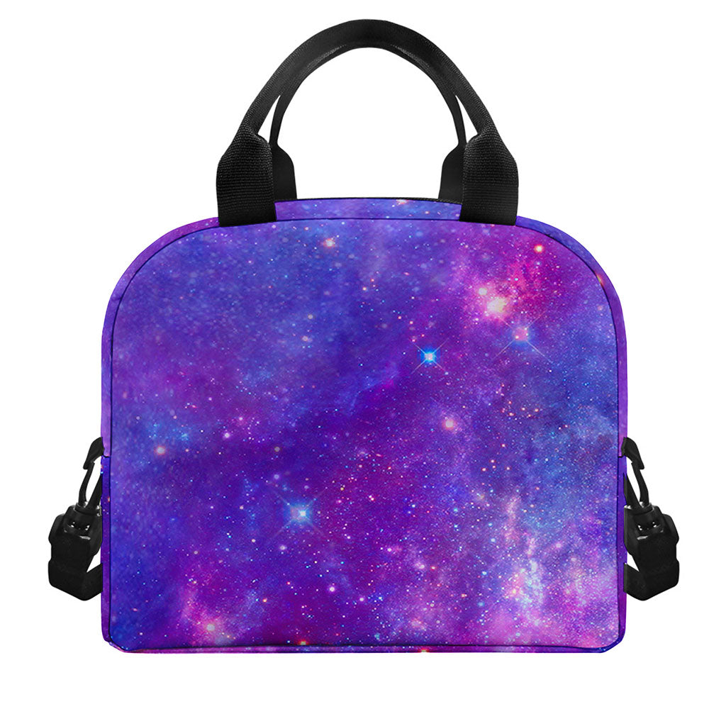 Purple Stardust Cloud Galaxy Space Print Insulated Lunch Bag