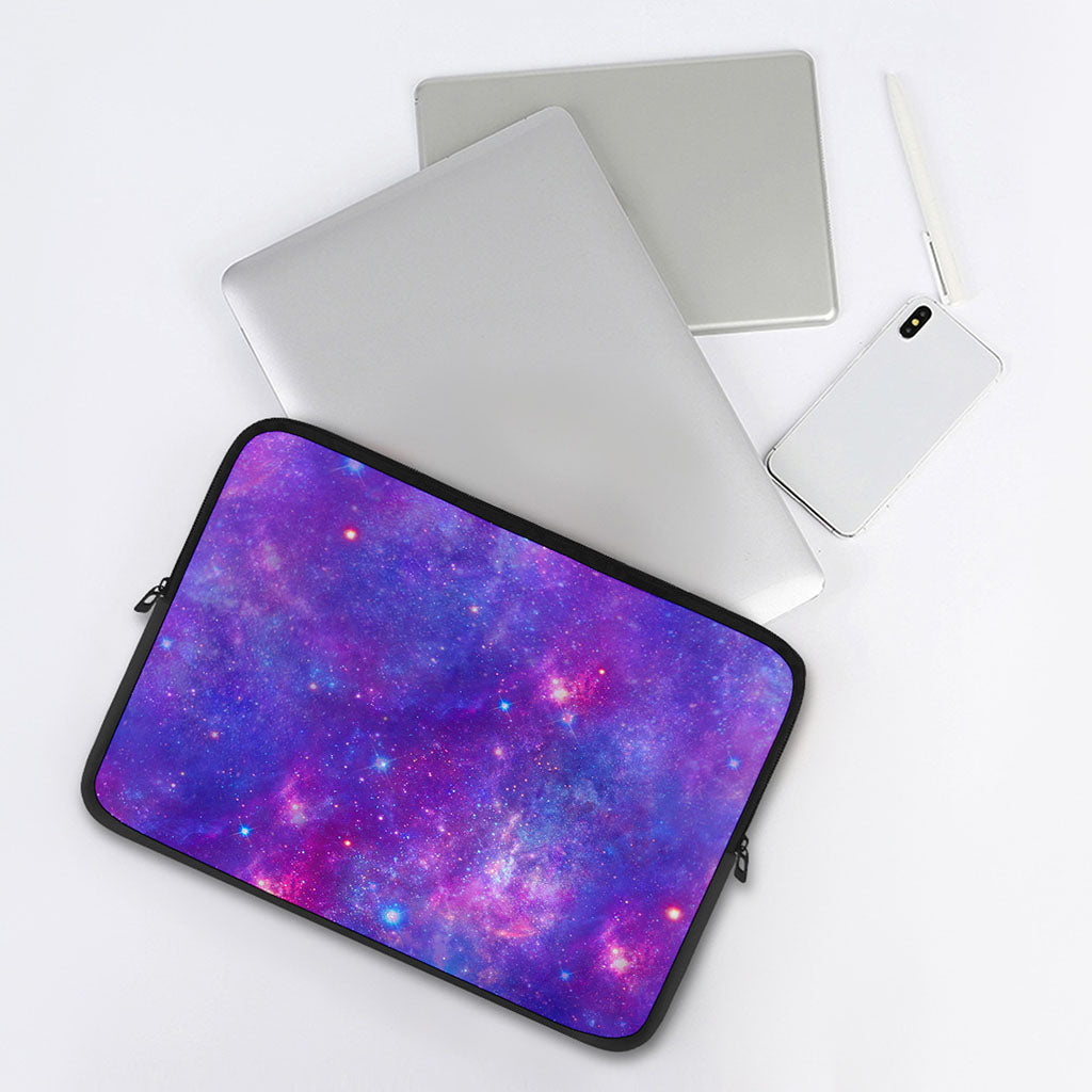 Purple Stardust Cloud Galaxy Space Print Laptop Sleeve