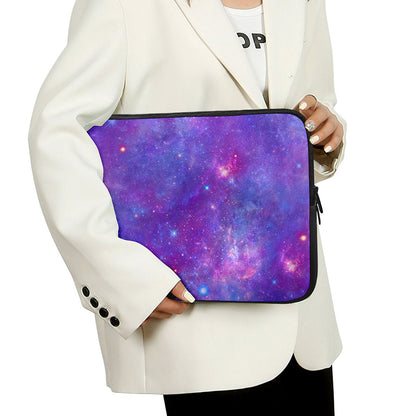 Purple Stardust Cloud Galaxy Space Print Laptop Sleeve