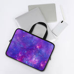Purple Stardust Cloud Galaxy Space Print Laptop Sleeve With Handle