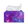 Purple Stardust Cloud Galaxy Space Print Leather Tissue Box Cover