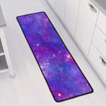 Purple Stardust Cloud Galaxy Space Print Long Kitchen Mat