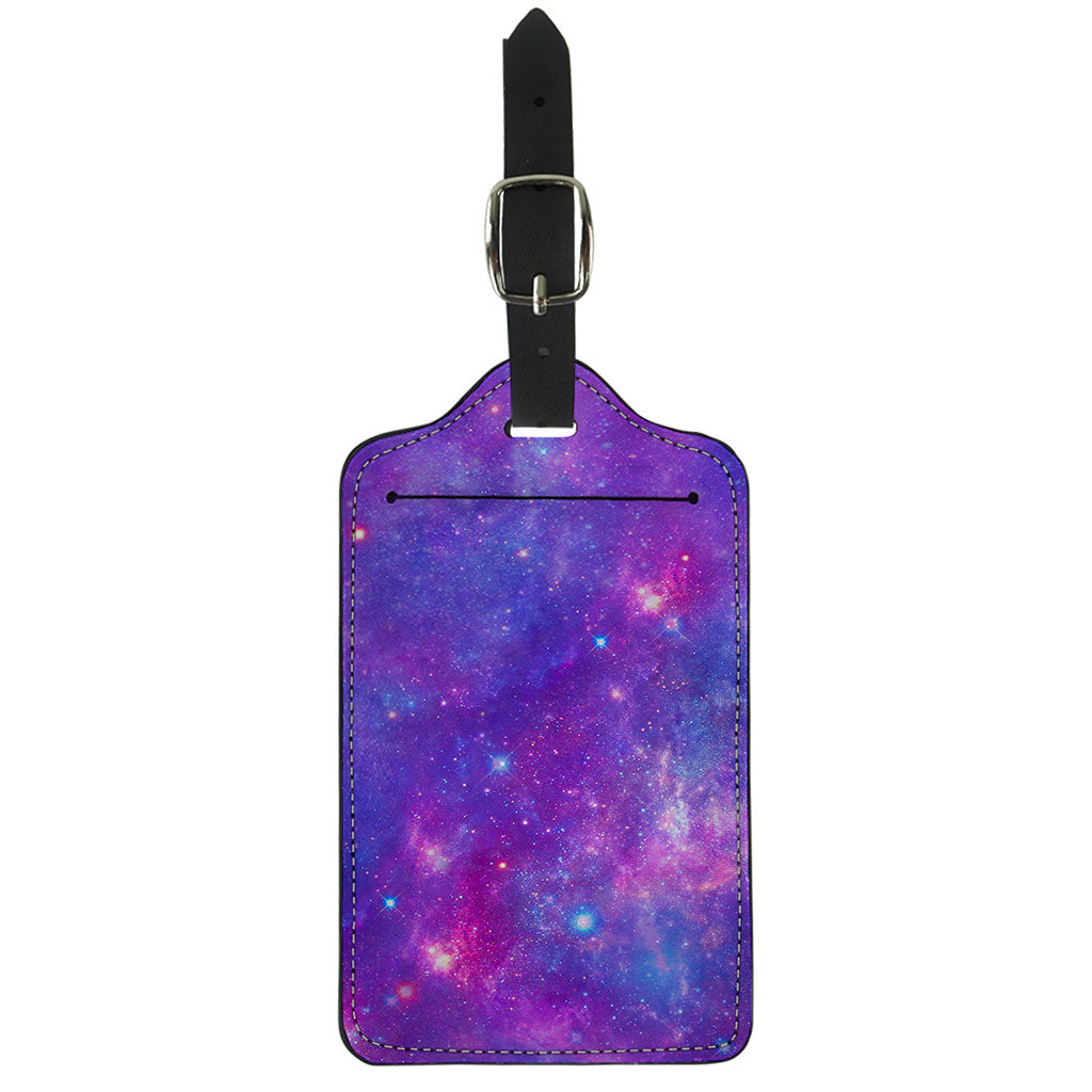 Purple Stardust Cloud Galaxy Space Print Luggage Tag