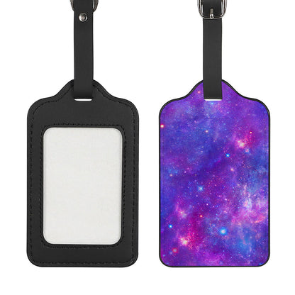 Purple Stardust Cloud Galaxy Space Print Luggage Tag