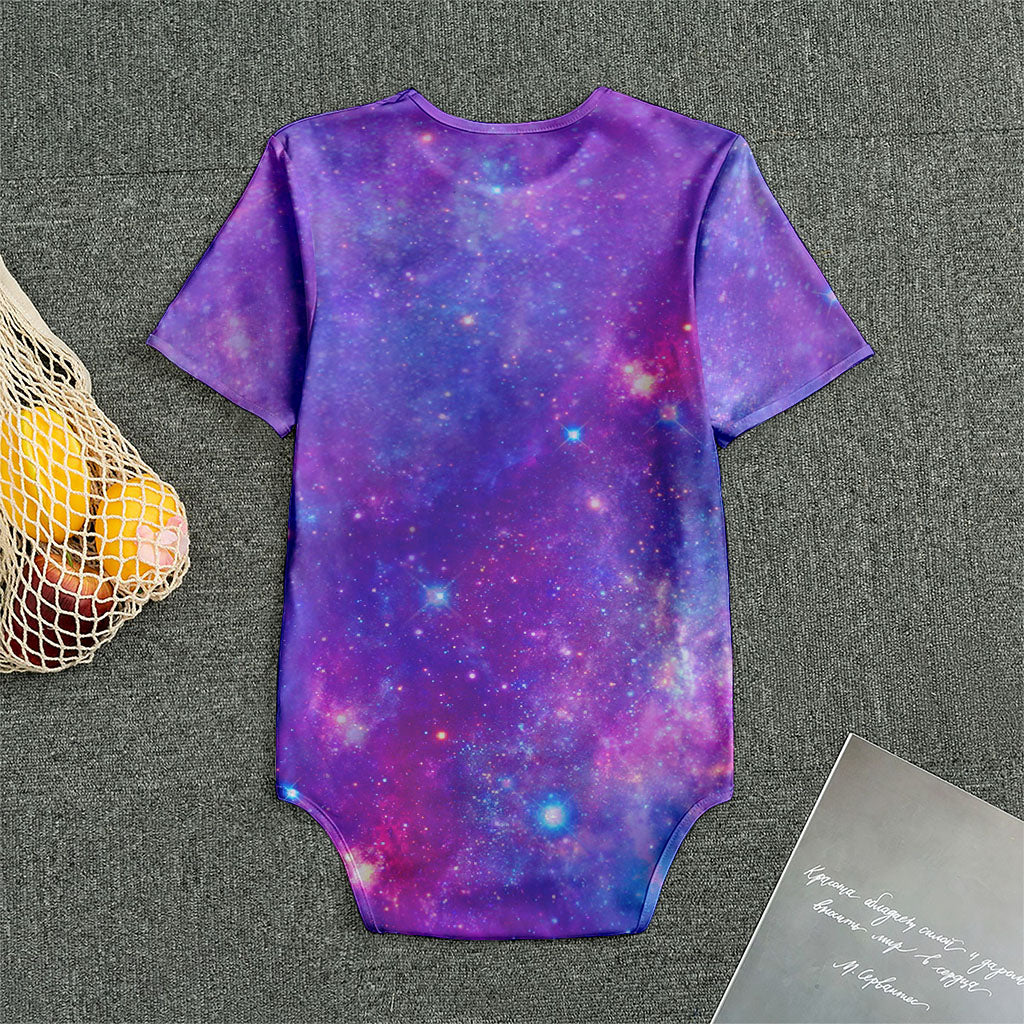 Purple Stardust Cloud Galaxy Space Print Men's Bodysuit