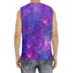 Purple Stardust Cloud Galaxy Space Print Men's Fitness Tank Top