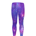 Purple Stardust Cloud Galaxy Space Print Men's Leggings