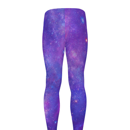 Purple Stardust Cloud Galaxy Space Print Men's leggings