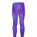Purple Stardust Cloud Galaxy Space Print Men's leggings