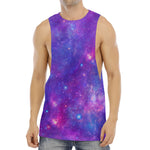 Purple Stardust Cloud Galaxy Space Print Men's Muscle Tank Top