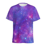 Purple Stardust Cloud Galaxy Space Print Men's Sports T-Shirt