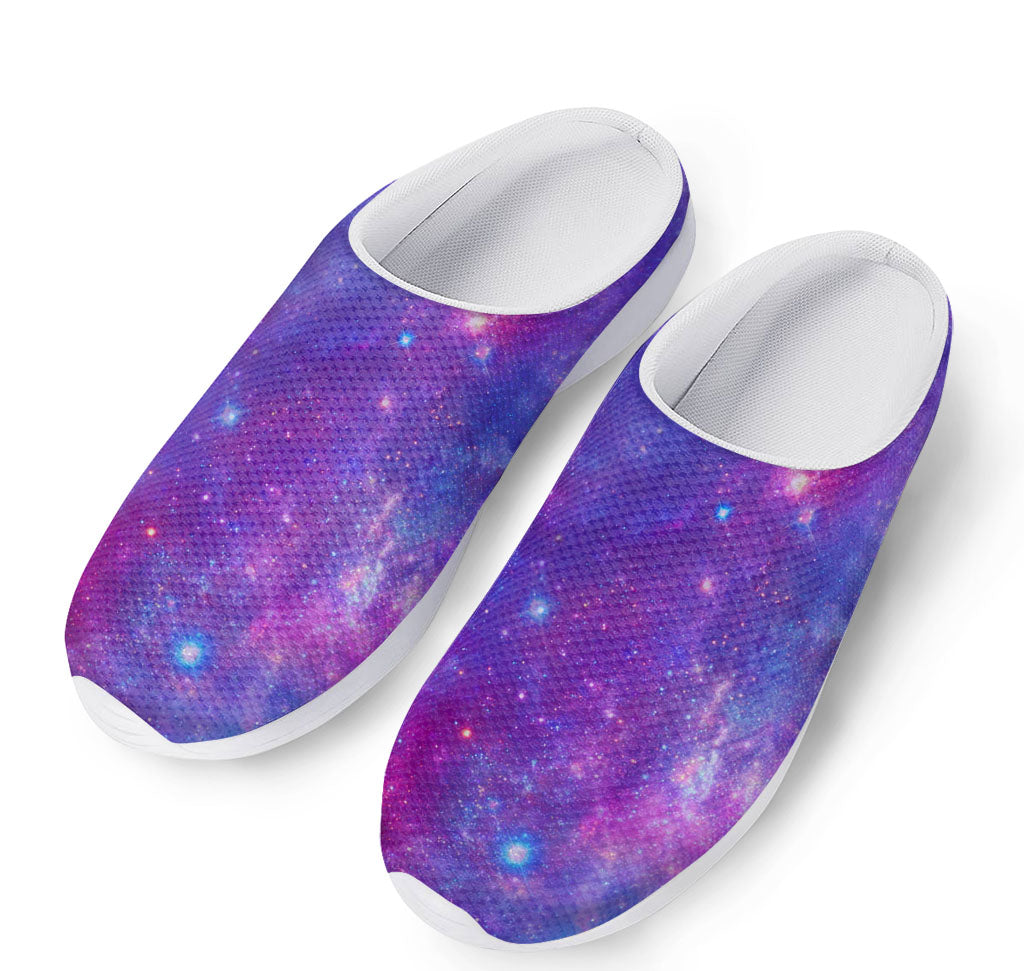 Purple Stardust Cloud Galaxy Space Print Mesh Casual Shoes
