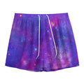 Purple Stardust Cloud Galaxy Space Print Mesh Shorts
