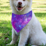 Purple Stardust Cloud Galaxy Space Print Over The Collar Dog Bandana