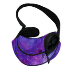 Purple Stardust Cloud Galaxy Space Print Pet Sling Carrier