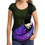 Purple Stardust Cloud Galaxy Space Print Pet Sling Carrier