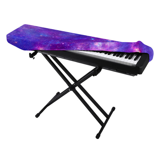 Purple Stardust Cloud Galaxy Space Print Piano Keyboard Cover