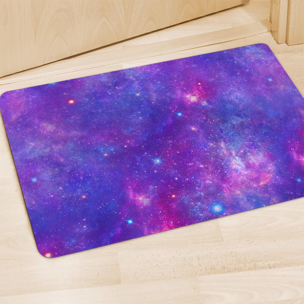Purple Stardust Cloud Galaxy Space Print Polyester Doormat