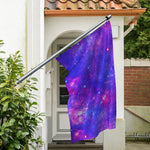Purple Stardust Cloud Galaxy Space Print Polyester Flag